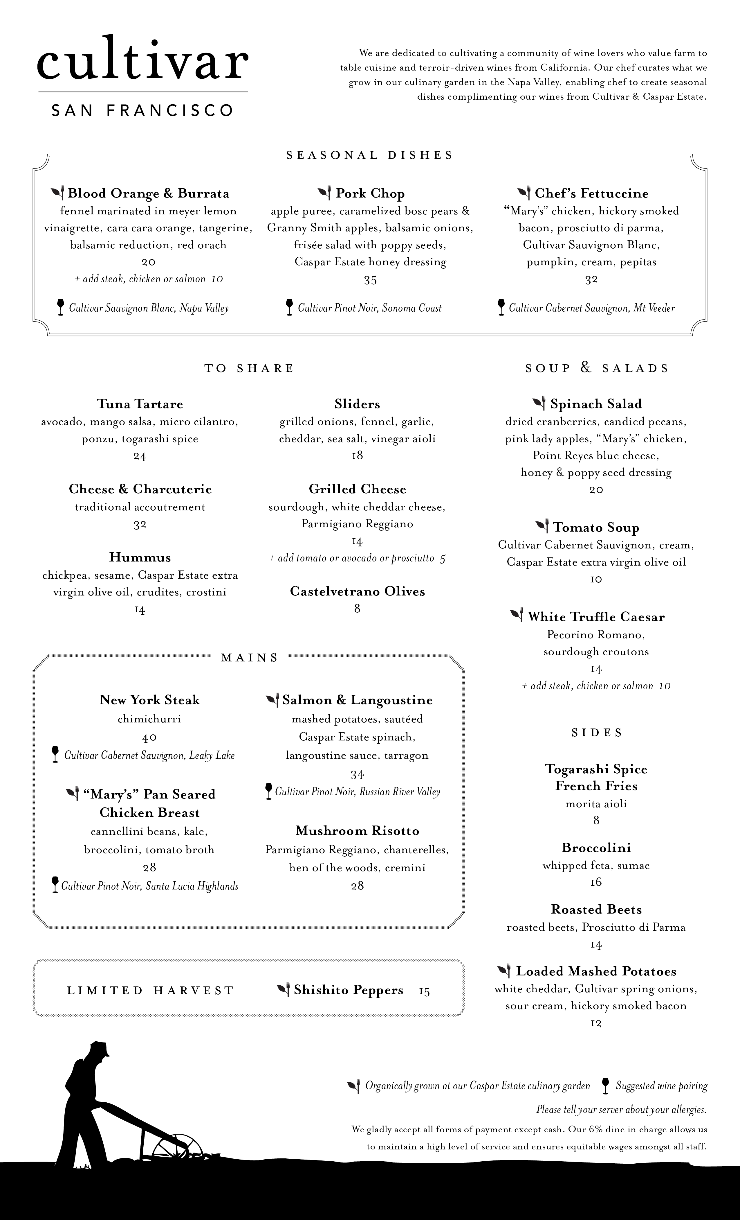 Dinner Menu